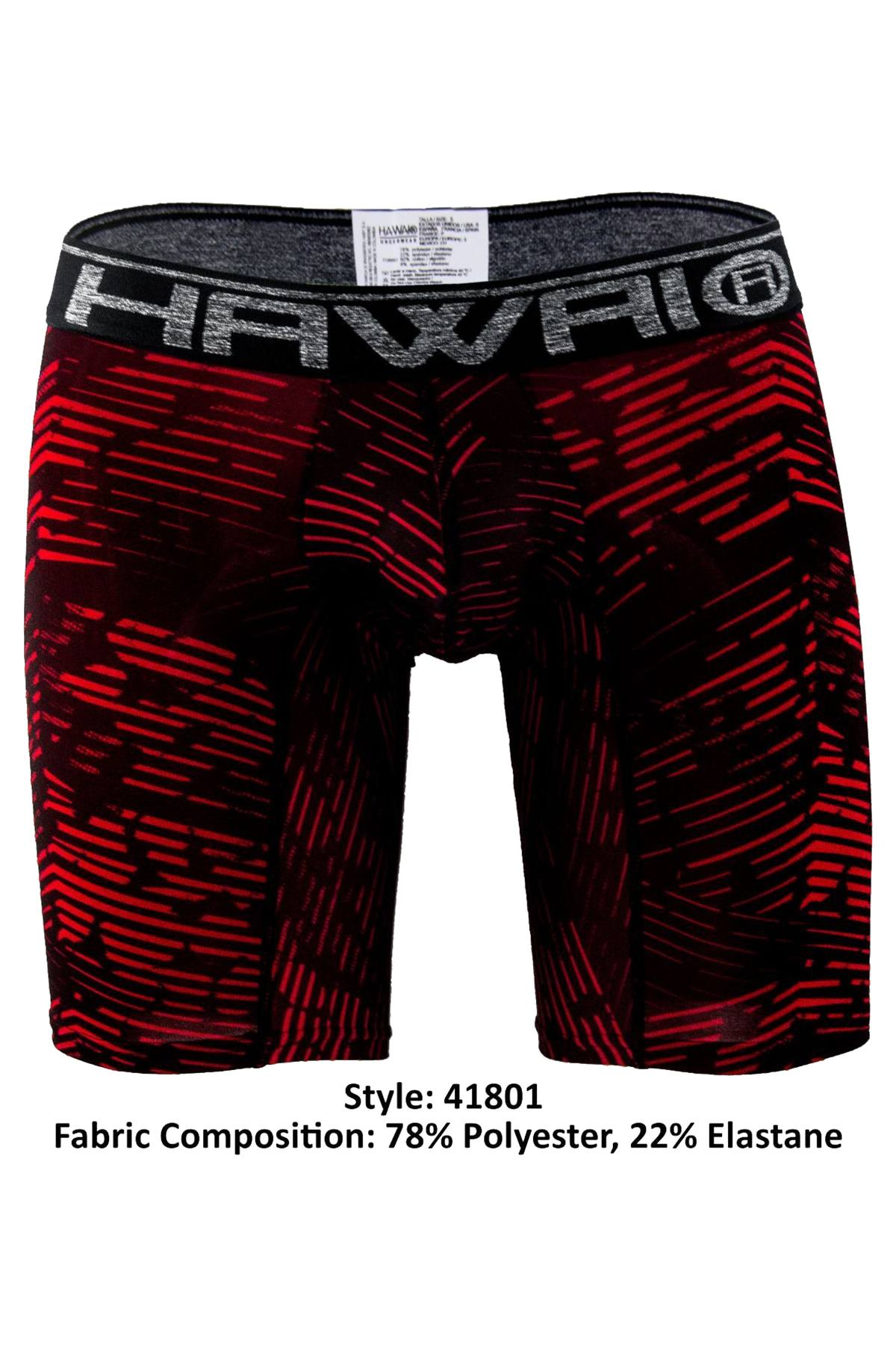 Hawai Red Claw-Scratch Printed Boxer Brief