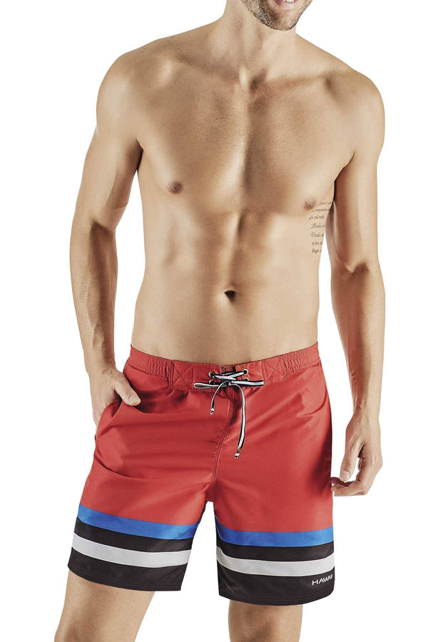 Hawai Red Orange 51705 Swim Trunk Short