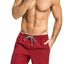 Hawai Red Solid Drawcord Swim Short