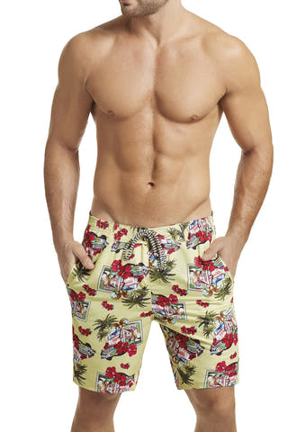 Hawai Yellow Vintage Cuba Boardshort