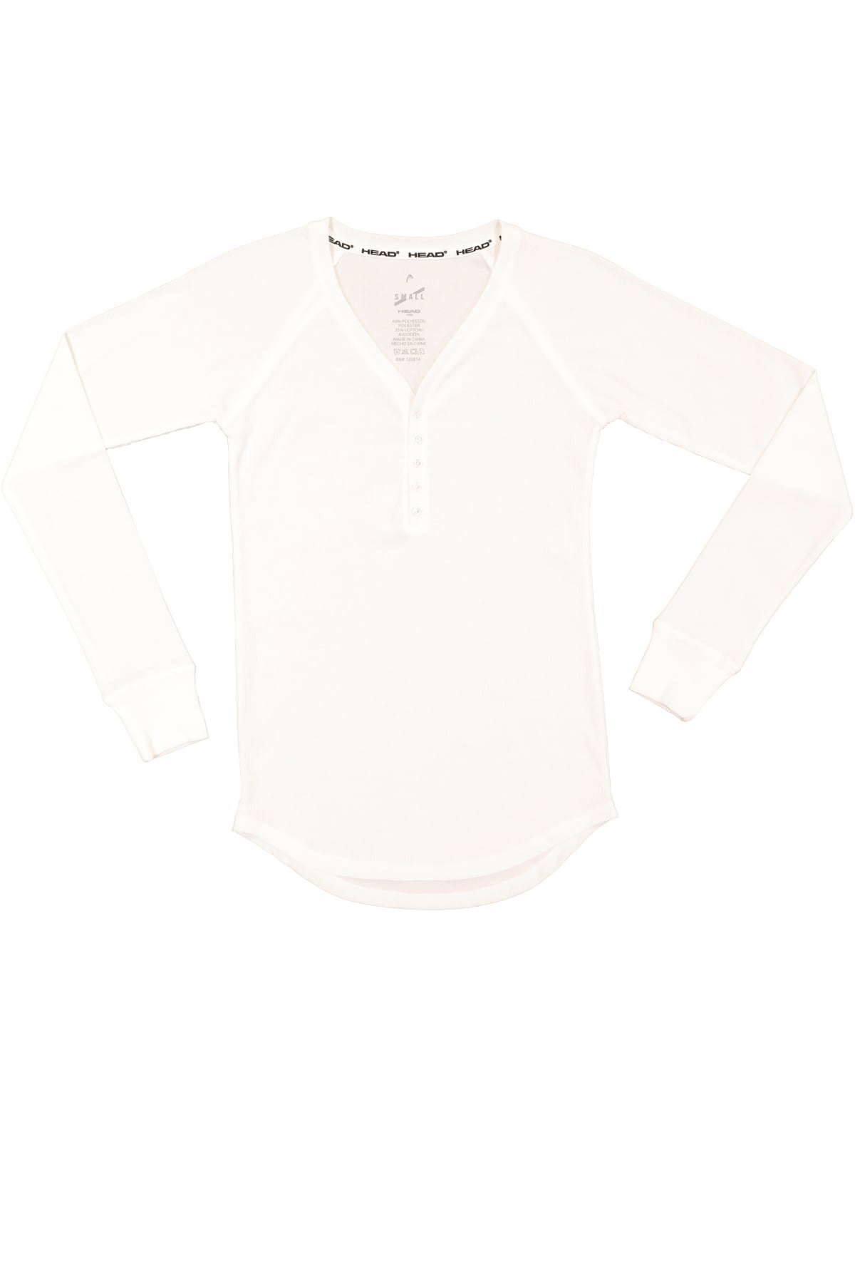 Head 2pc Feeder Stripe & Real White Ladies Henley Pajama Set
