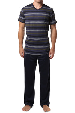 Head Blue & Multi Stripes Ultra Soft Lounge Set thumbnail 1