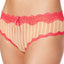 Heidi By Heidi Klum Toasted-Almond/Neon-Flamingo Mesh And Lace Striped Hipster