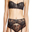 Heidi Klum Intimates Jet/Pewter Sofia Suspender/Garter Belt