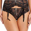 Heidi Klum Intimates Jet/Pewter Sofia Suspender/Garter Belt
