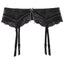 Heidi Klum Intimates Jet/Pewter Sofia Suspender/Garter Belt