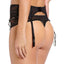 Heidi Klum Intimates Jet/Pewter Sofia Suspender/Garter Belt