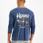 Heroes Motors Classic Seven Graphic Long-sleeve Henley Shirt Blue