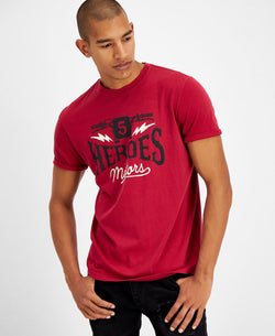 Heroes Motors Handlebar Logo T-shirt Red thumbnail 1