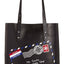 Holiday Arcade Black Retro Postcard Tote