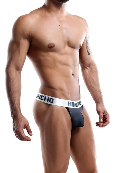 Honcho Grey/Black Contrast-Trim Thong