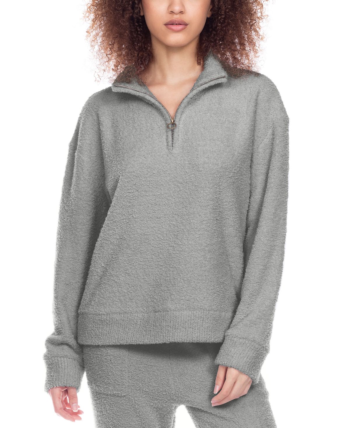Honeydew Comfort Queen Loungewear Quarter-zip Pullover Clay