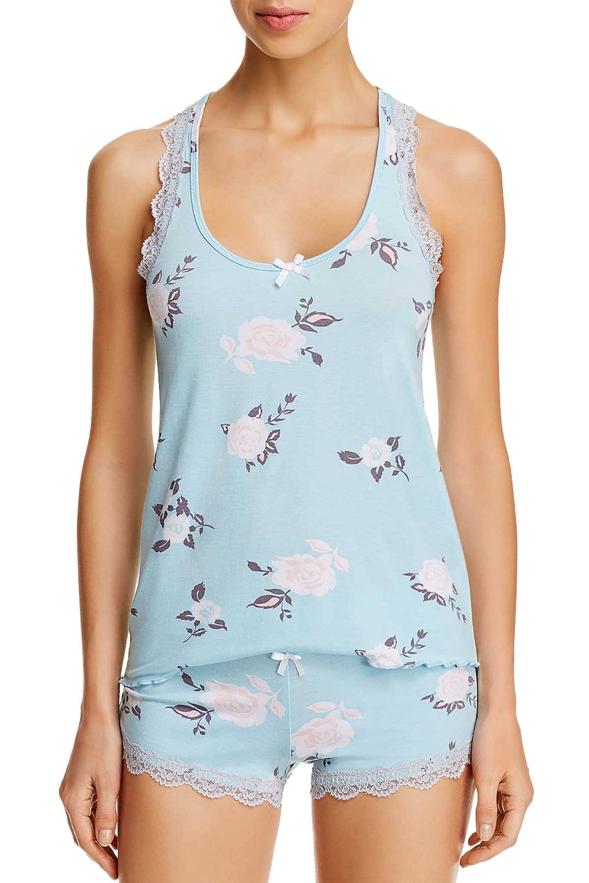 Honeydew Intimates Blue Blushing Floral All American Shortie Set
