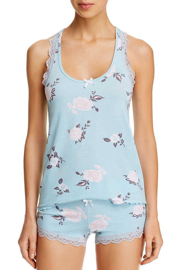 Honeydew Intimates Blue Blushing Floral All American Shortie Set