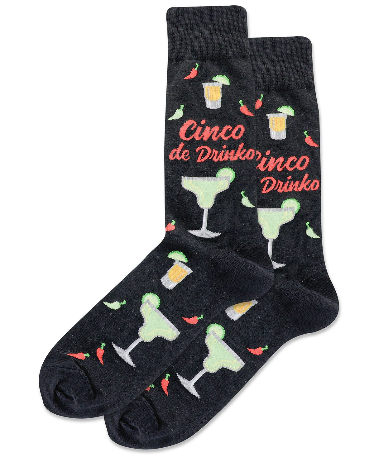 Hot Sox Cinco Crew Socks Black