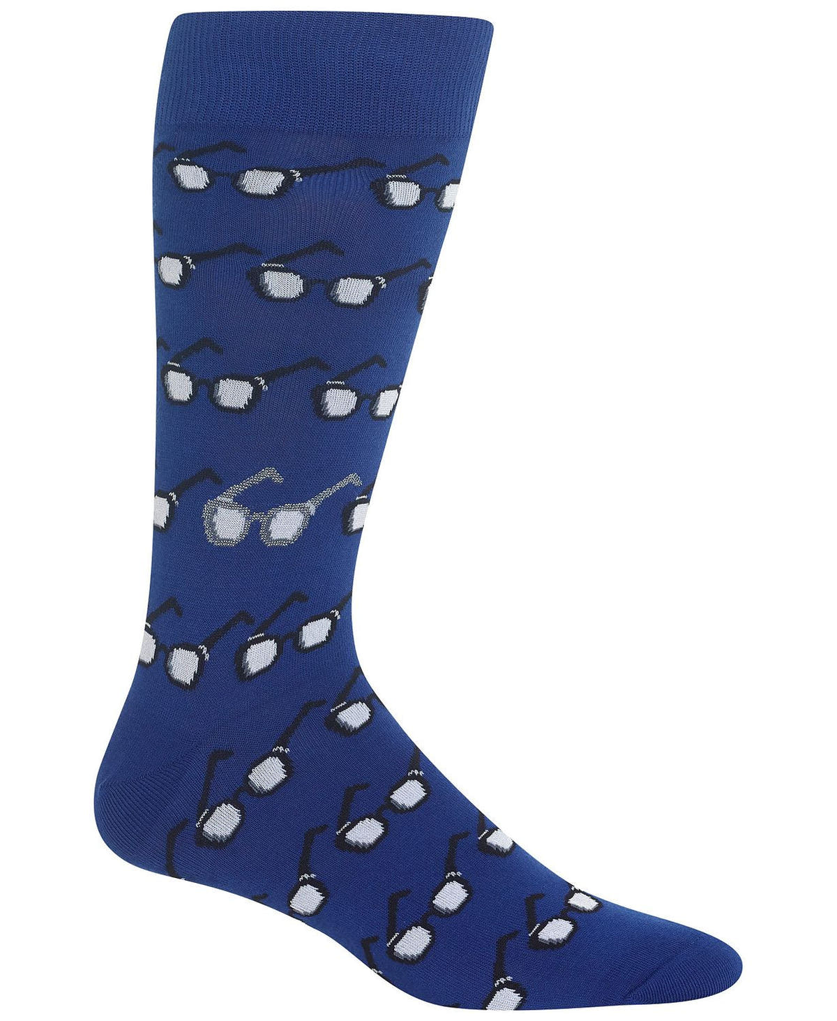 Hot Sox Glasses Socks Blue