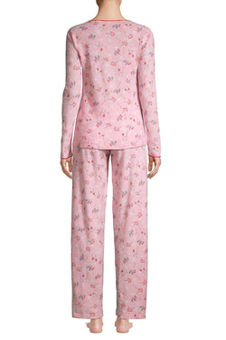 Hue Cameo-Pink Cozy-Cocktail Waffle-Knit Pajama Set thumbnail 4