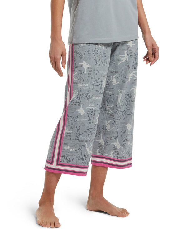 Hue Capri Pajama Pants Sleet