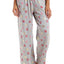Hue Light Heather-Grey Novelty Kiss Lips Print Pajama Pant