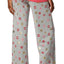 Hue Light Heather-Grey Novelty Kiss Lips Print Pajama Pant