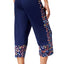 Hue Medieval-Blue Printed Capri Pajama Pant