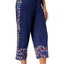 Hue Medieval-Blue Printed Capri Pajama Pant