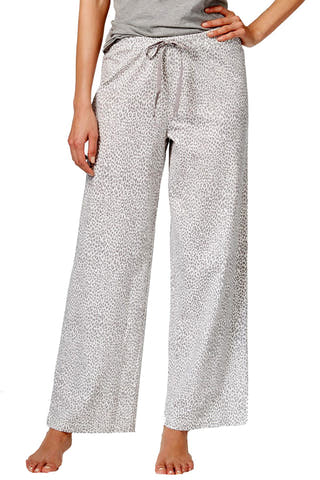 Hue Off-White/Grey Cheetah-Print Pajama Pant
