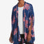 Hue Printed Kimono Wrap in Flower Pop Medieval Blue