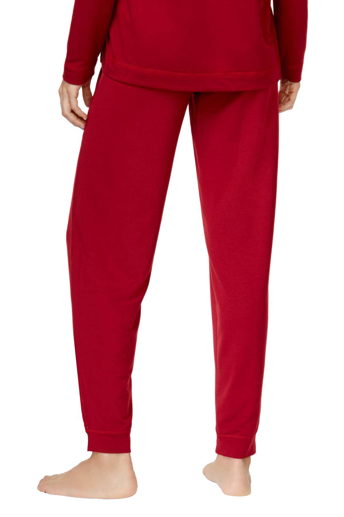 Hue Rhubarb-Red Super-Soft French-Terry Cuffed Lounge Jogger