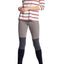 Hue Steel-Grey Color-Blocked Denim Legging