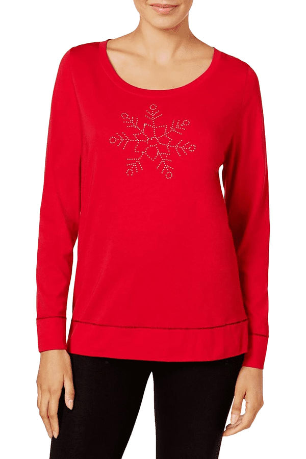 Hue Tango-Red Holiday Graphic Modal T-Shirt