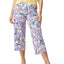 Hue floral Modern Classic Pj Capri Pajama Pants Faded-denim
