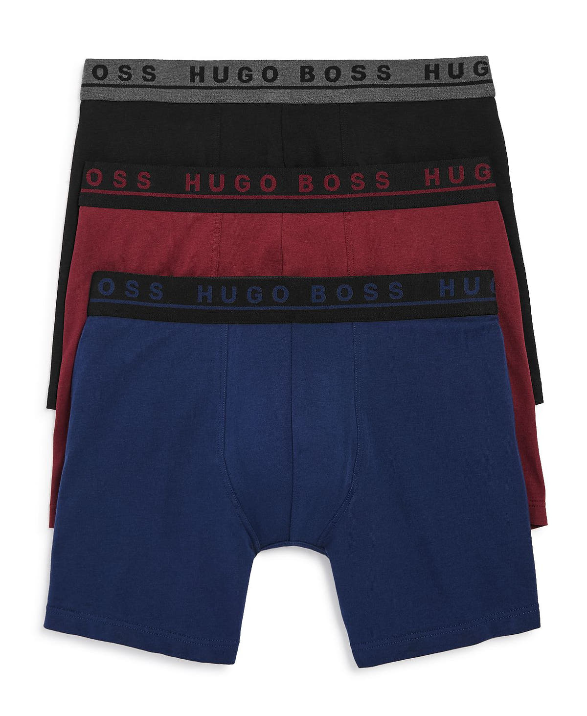 Hugo Boss 3-pack Boxer Brief Stretch Cotton Pack Burgundy/black/navy