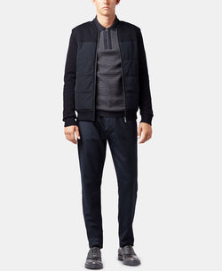 Hugo Boss Boss Padded Bomber Sweatshirt Open Blue thumbnail 4