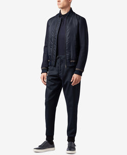 Hugo Boss Boss Regular/classic-fit Long-sleeve Cotton Polo Dark Navy thumbnail 3