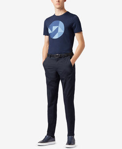Hugo Boss Boss Slim-fit Graphic Cotton T-shirt Dark Navy thumbnail 3