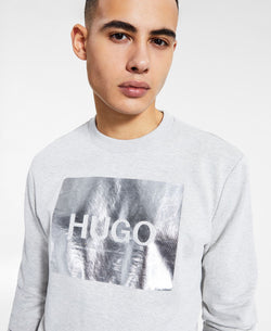 Hugo Boss Duragol_m Regular-fit Reflective Logo-print Sweatshirt Grey thumbnail 1
