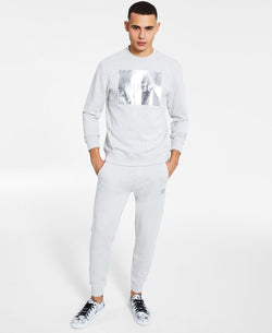 Hugo Boss Duragol_m Regular-fit Reflective Logo-print Sweatshirt Grey thumbnail 2