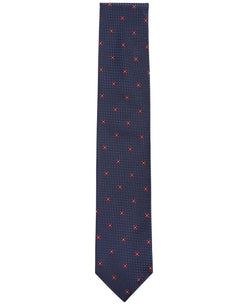 Hugo Boss Hugo Navy & Red Floral Slim Silk Tie Navy thumbnail 2