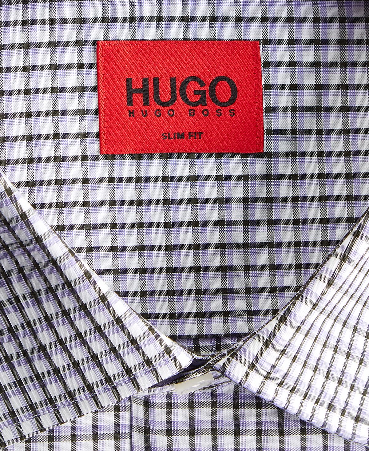 Hugo Boss Purple Check Dress Shirt Light Purple