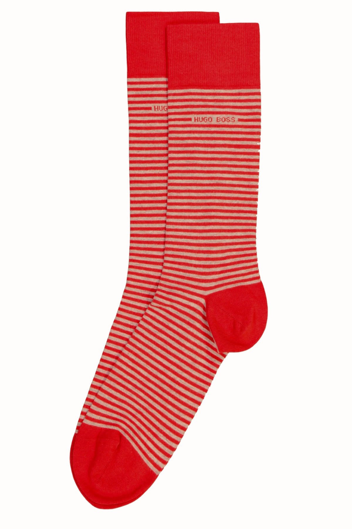 Hugo Boss Red & Grey Stripe Sock