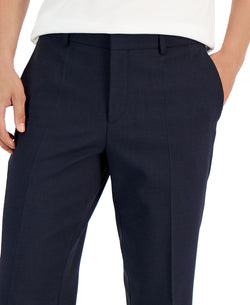 Hugo Boss Slim-fit Super Flex Stretch Micro-check Suit Pants Navy Micro thumbnail 3
