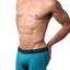 Hugo Boss Turquoise Logo Waistband Stretch-Cotton Trunks