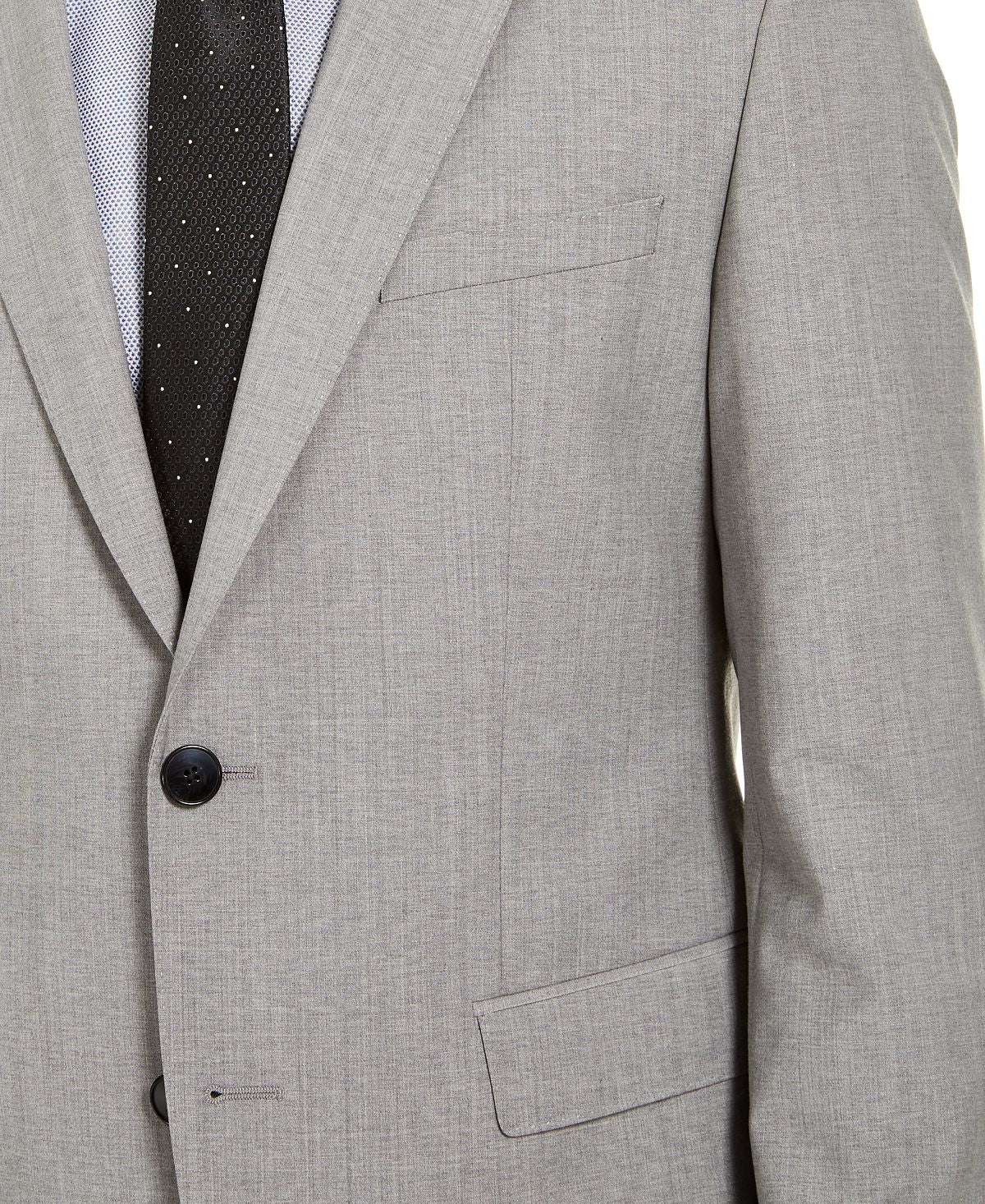 Hugo Modern-fit Stretch Suit Separate Jackets Light Grey Sharkskin