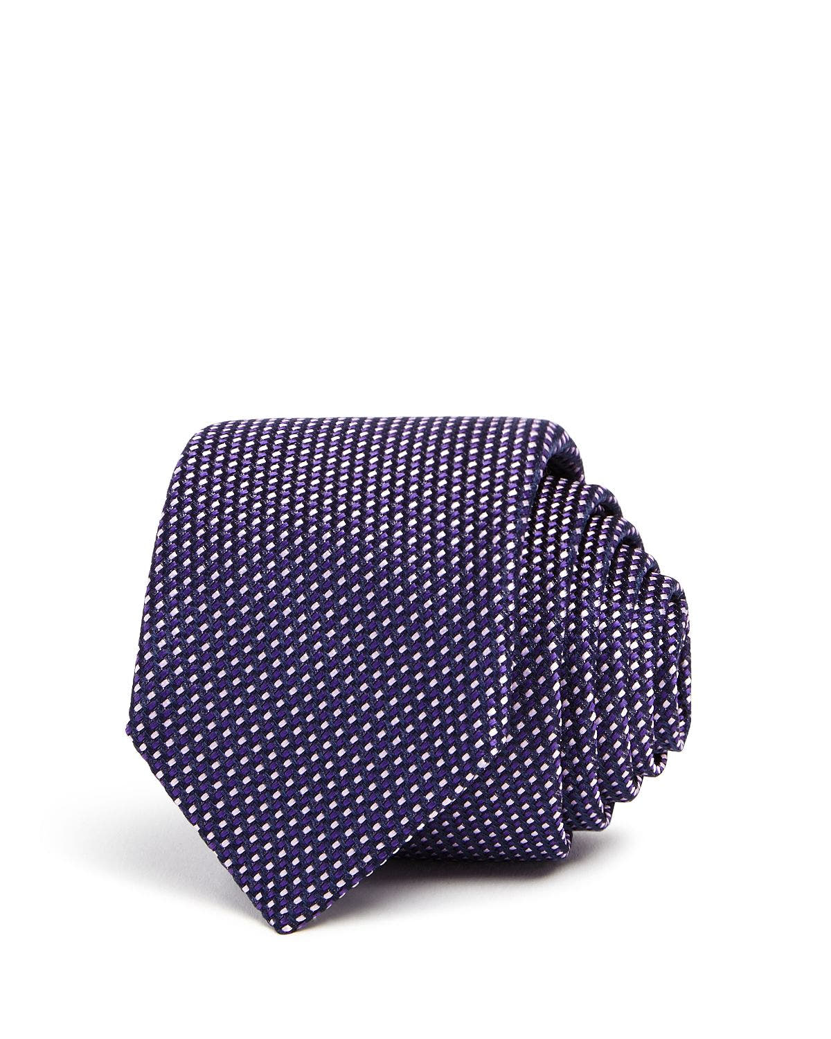 Hugo Two-tone Neat Skinny Tie Purple