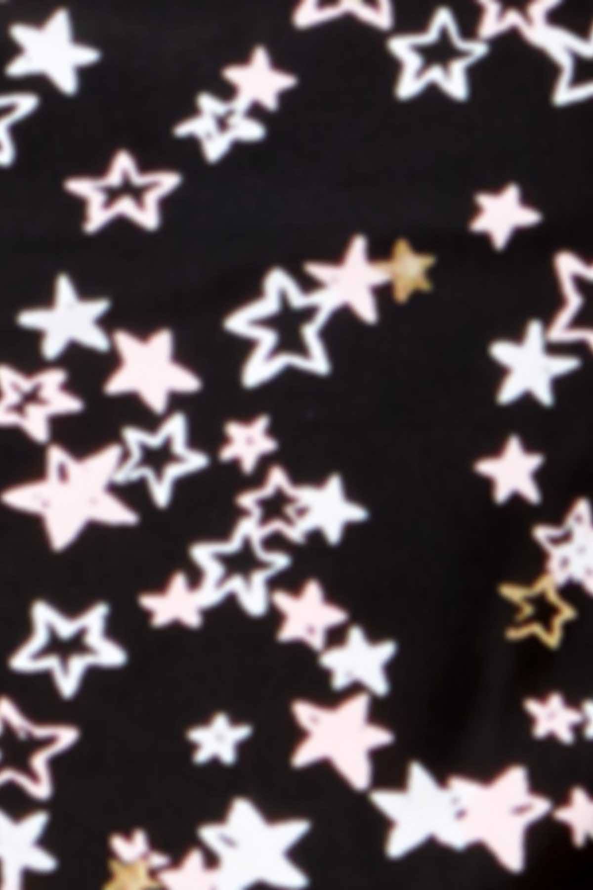 Hula Honey Black Starstruck Printed Strappy Cheeky Bikini Bottom