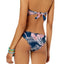 Hula Honey Blue/Pink Paradise Leaves Printed Bandeau Bikini Top