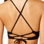 Hula Honey Flourishing Bloom Embroidered Push-Up Midkini Top in Black