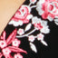 Hula Honey Flourishing Bloom Embroidered Push-Up Midkini Top in Black