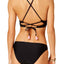 Hula Honey Flourishing Bloom Embroidered Push-Up Midkini Top in Black